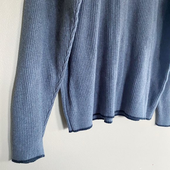 Nautica gray ribbed crew neck pullover sweater - Picture 3 of 4